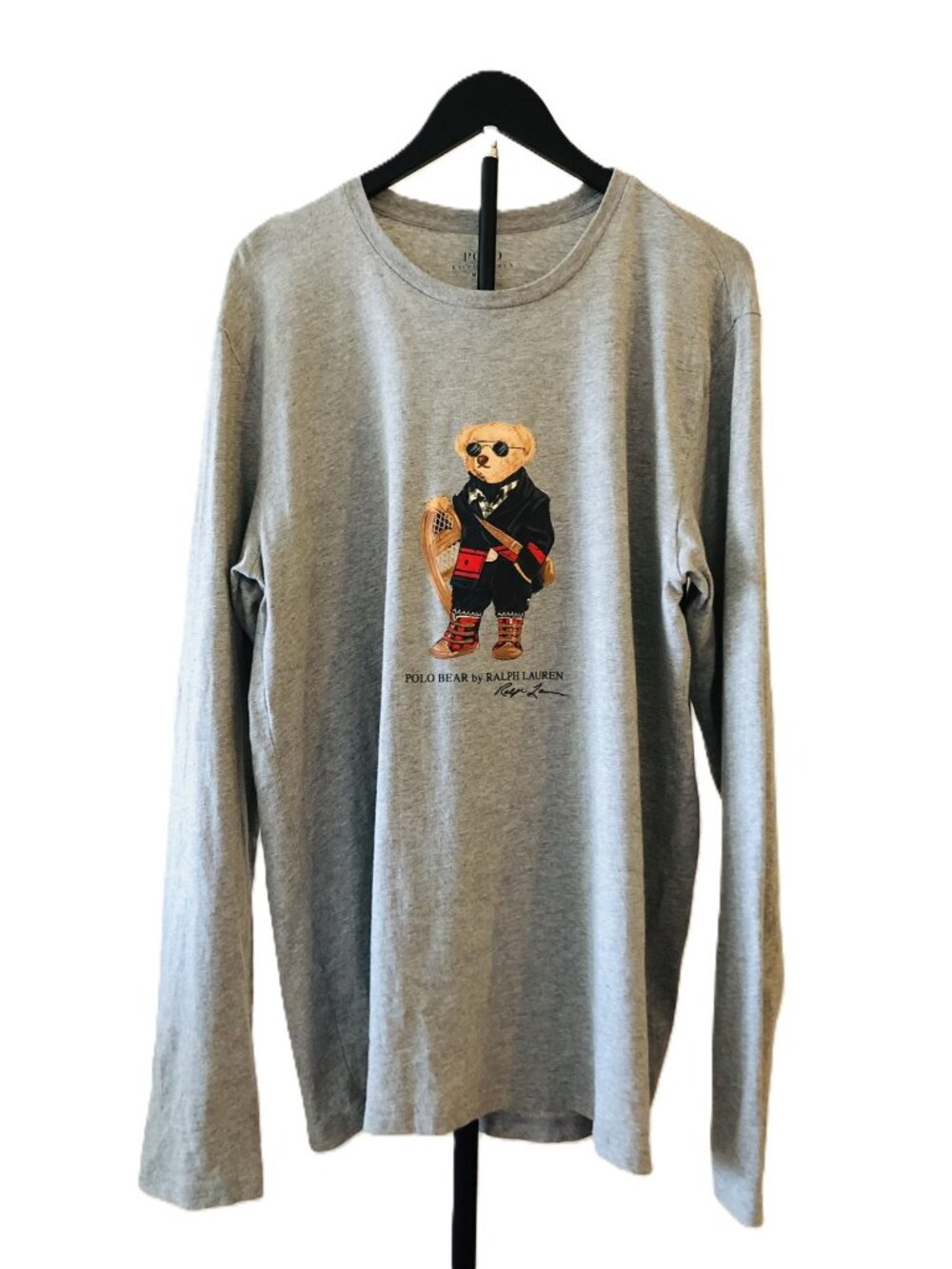 POLO Ralph Lauren Polo Bear Lounge Pajama T-shirt 100% Cotton Men Size M Gray
